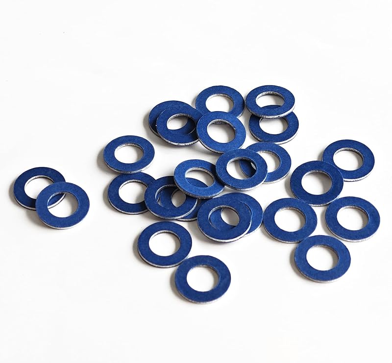 Arruela de vedação do bujão de óleo Surosha M12 em alumínio 90430-12031 – Kit com 24 unidades