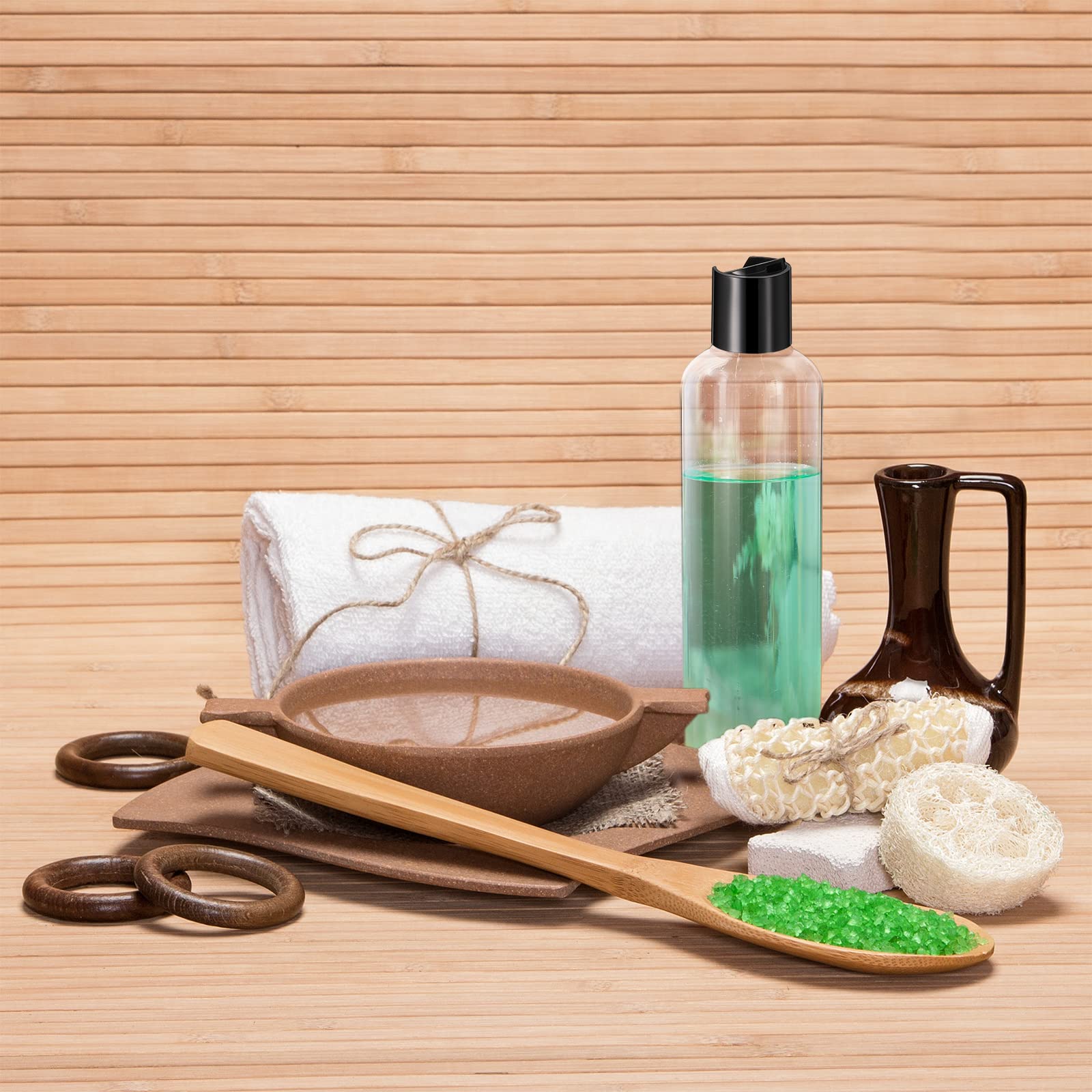 Nuenen 24-Piece Refillable PET Squeeze Travel Bottles with Disc Caps