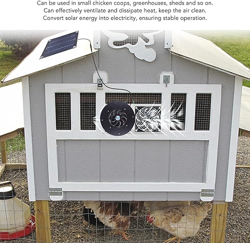 Miniatura 2 de Kit de ventilador de panel solar, ventilador de escape, ventilación de aire, disipación de calor, ventilador solar para el hogar para invernadero,