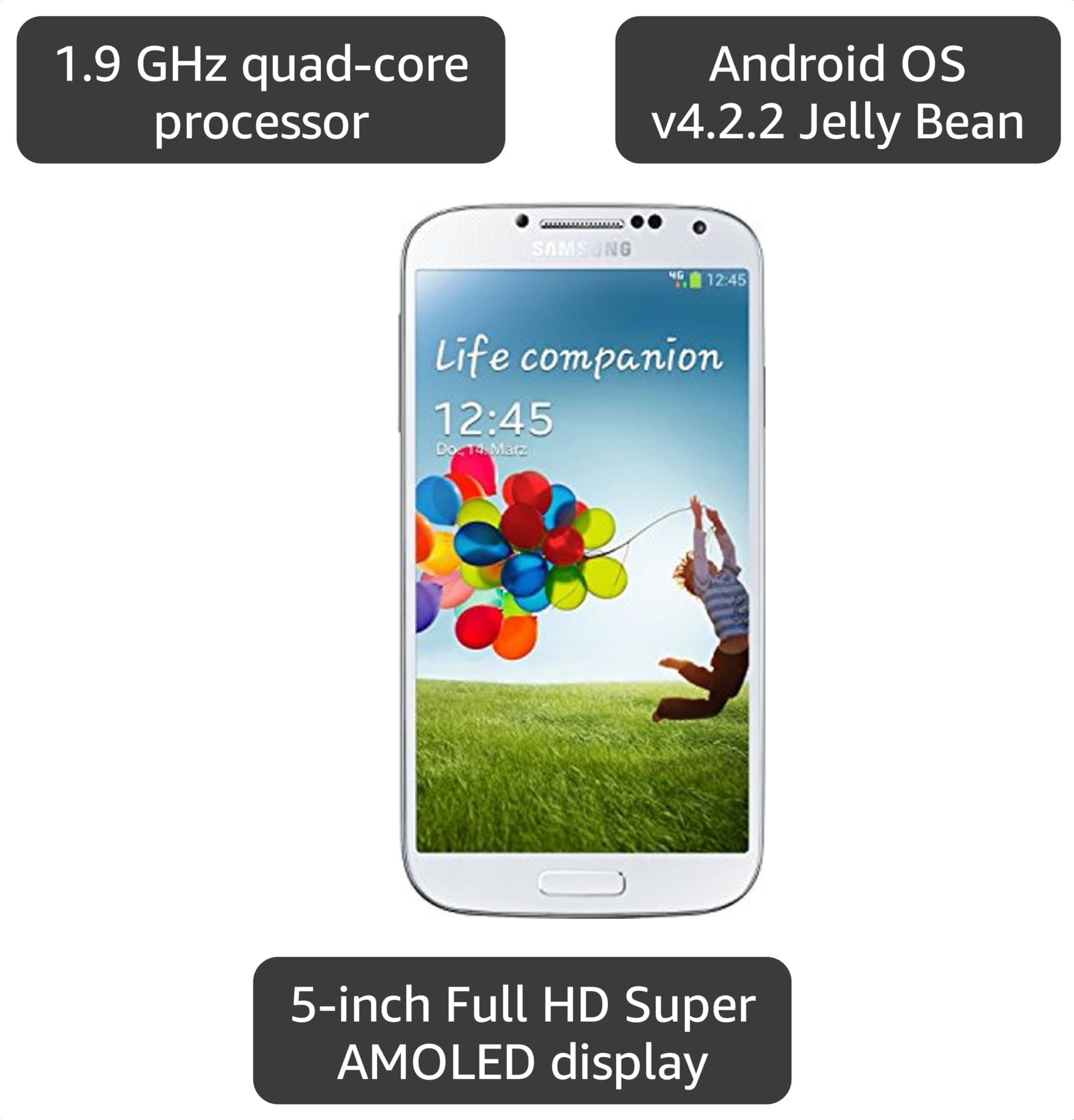 Amazon.com: Samsung Galaxy S4 SGH-I337 USA GSM Unlocked Cellphone