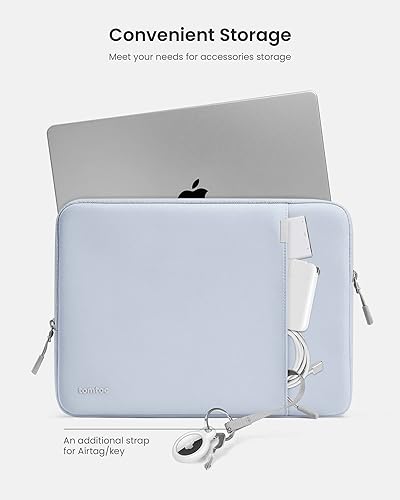 Vista 5 de tomtoc - Funda protectora de 360° para MacBook Air de 15 pulgadas M3/A3114 2024, M2/A2941 2023, laptop Surface de 15 pulgadas 7/6/5/4/3, Dell XPS 15