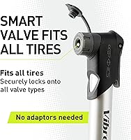 Vista 2 de Vibrelli Mini Bike Pump - Presta & Schrader Bicycle Pump - 120 PSI Tire Pump for Road & MTB - No Valve Changing Needed