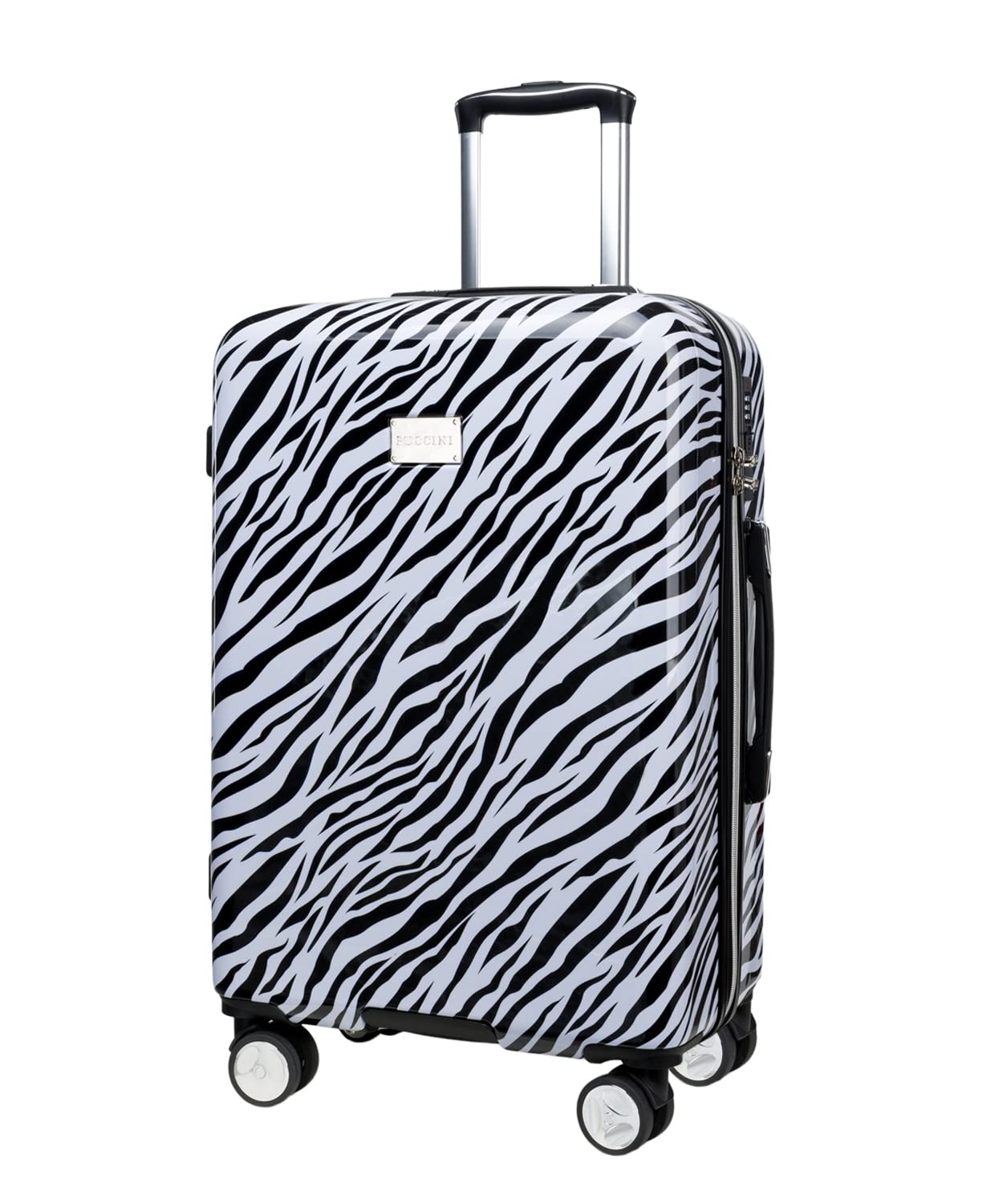 Puccini Koffer Reisekoffer Hartschalen Trolly Beautycase Beverly Hills (Zebra 10, Set: Groß + Mittelgroß + Kabinenkoffer)