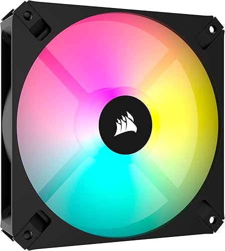 CORSAIR iCUE AR120 RGB Digital 4.724 in ARGB-Compatible Ventilador Individual - Negro