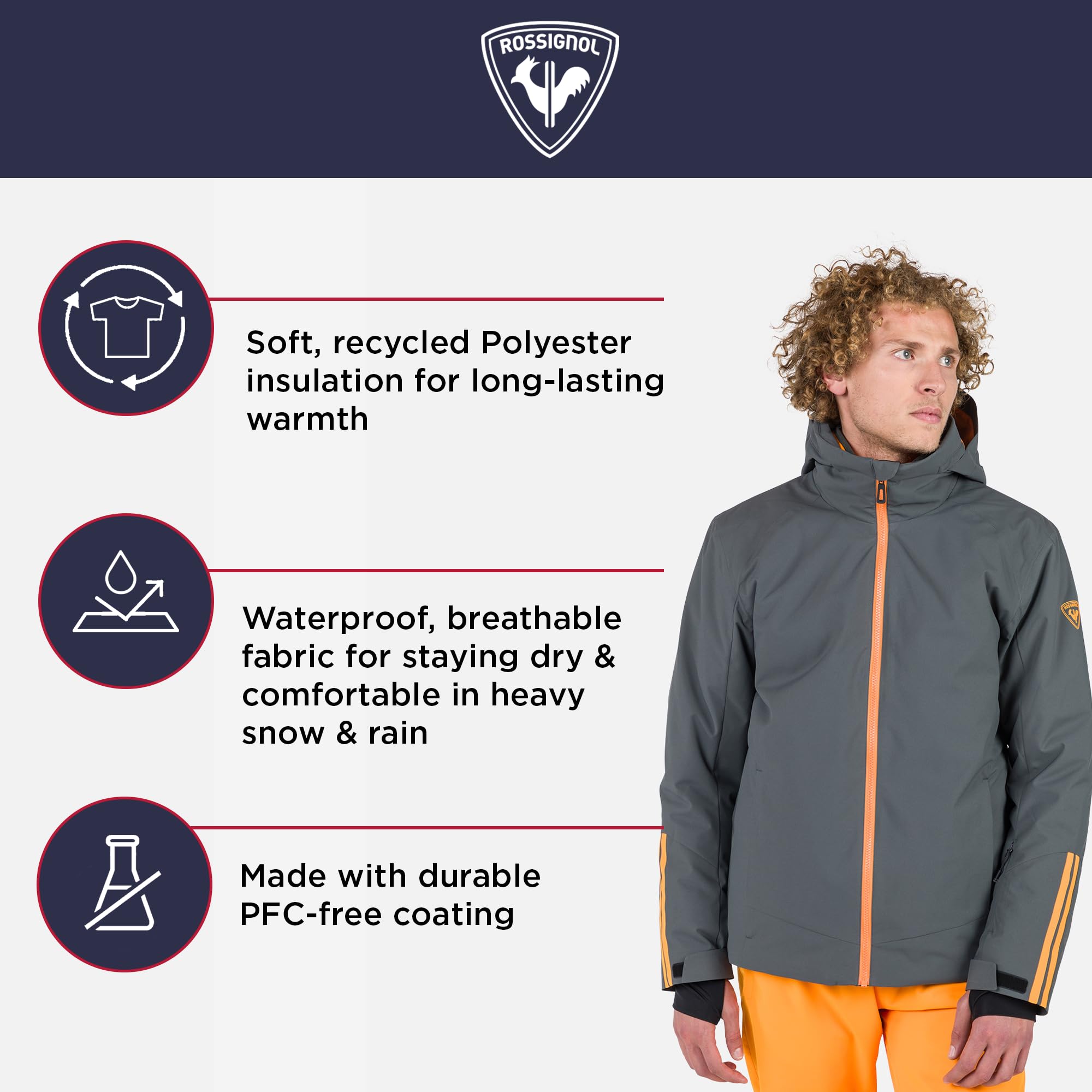 Rossignol Men's Strawpile Ski Jacket Classique Homme