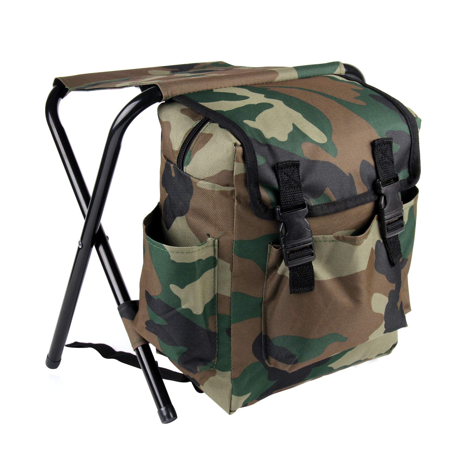 Youyijia Backpack Chair Fishing Tackle Seat Bag Outdoor Foldable Stool Seat with Bag Packpad Folding Camping Chair Stool for Fishing Camping Traveling