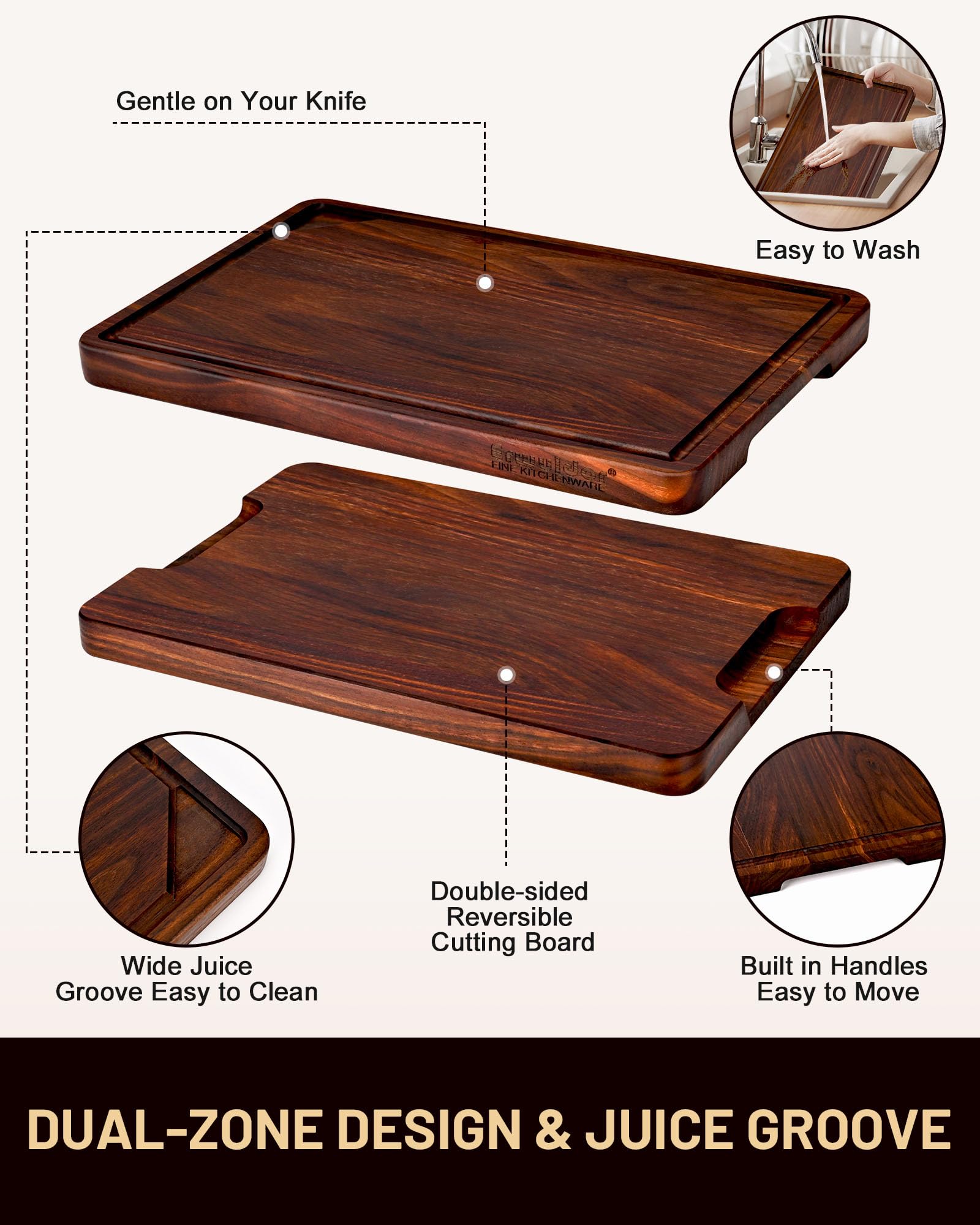 Amazon.com: Black Walnut Cutting Board-Small 12x8