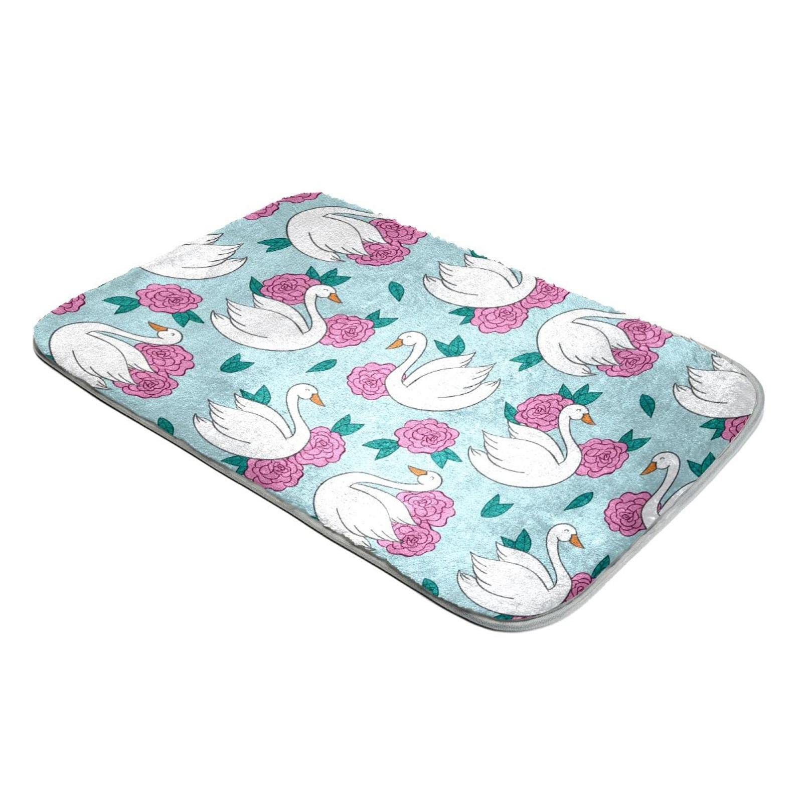 Tapis à poils longs ultra doux en fausse fourrure bleu lavable et anti-glisse