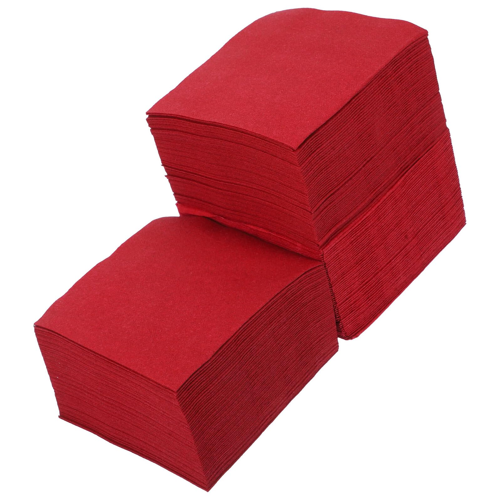 150 Servilletas de Papel Rojas para Fiesta de Vino y Cena, Ligeras y Cómodas, Tamaño 20x20 Cm para Eventos Obsequios