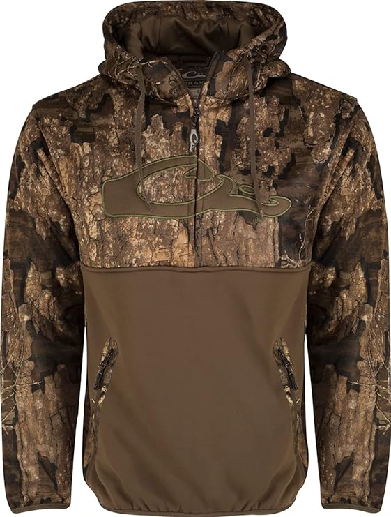 Drake Waterfowl MST Endurance 1/4 Zip Hoodie Realtree Timber 2Xlarge