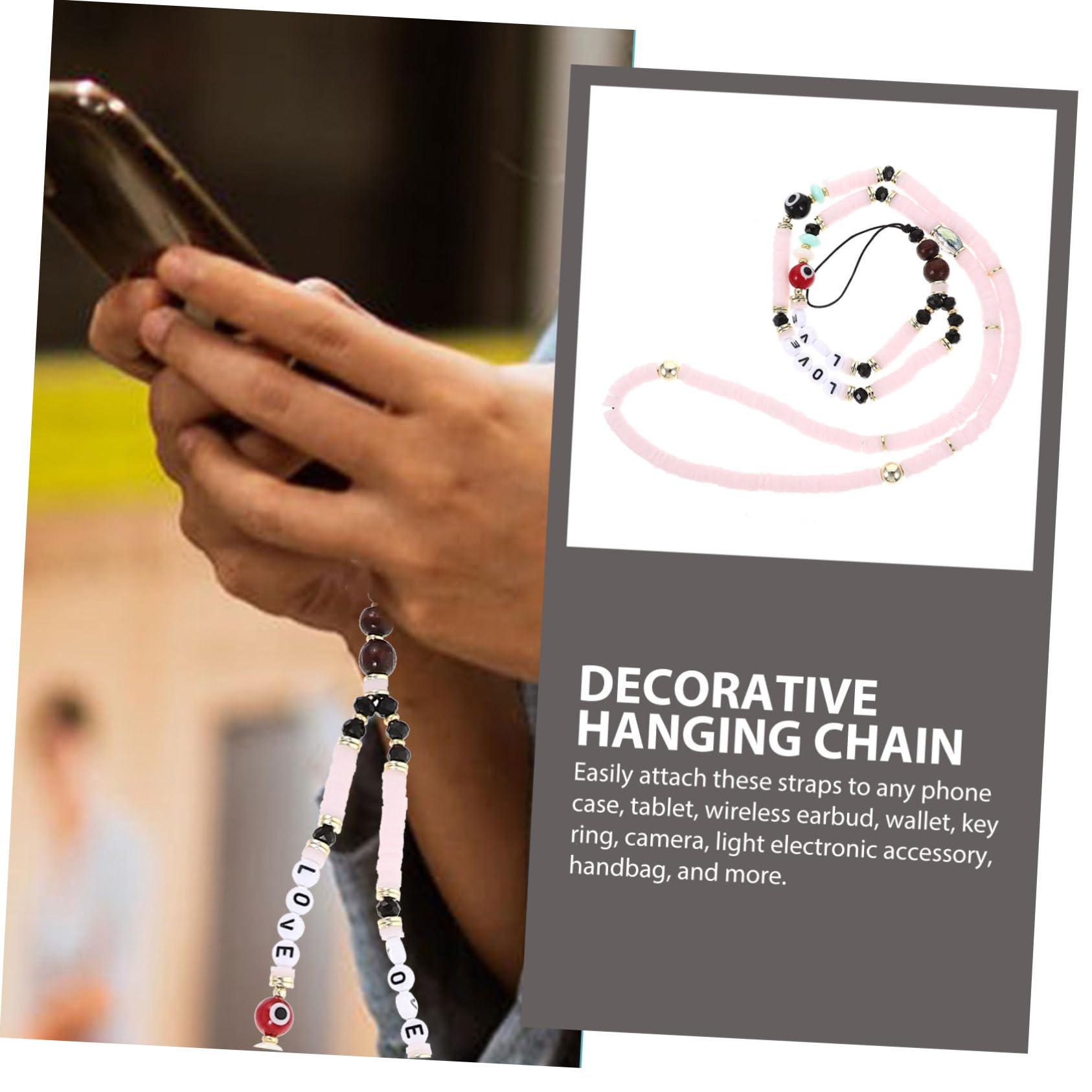 Gadpiparty Cadena Étnica Sencilla Para Teléfono Pulsera Con Tarjeta De Pantalla Correa Para Teléfono Celular Correas Para La Muñeca Cordón Con Cuentas De Ojo Amuletos De Mano Cordón