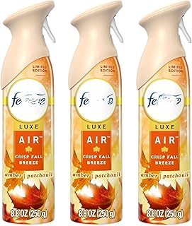 F.e.b.r.e.z.e Air Freshener - LUXE LIMITED EDITION - 3 Ct, 8.8 Fl oz (Crisp Fall Breeze)