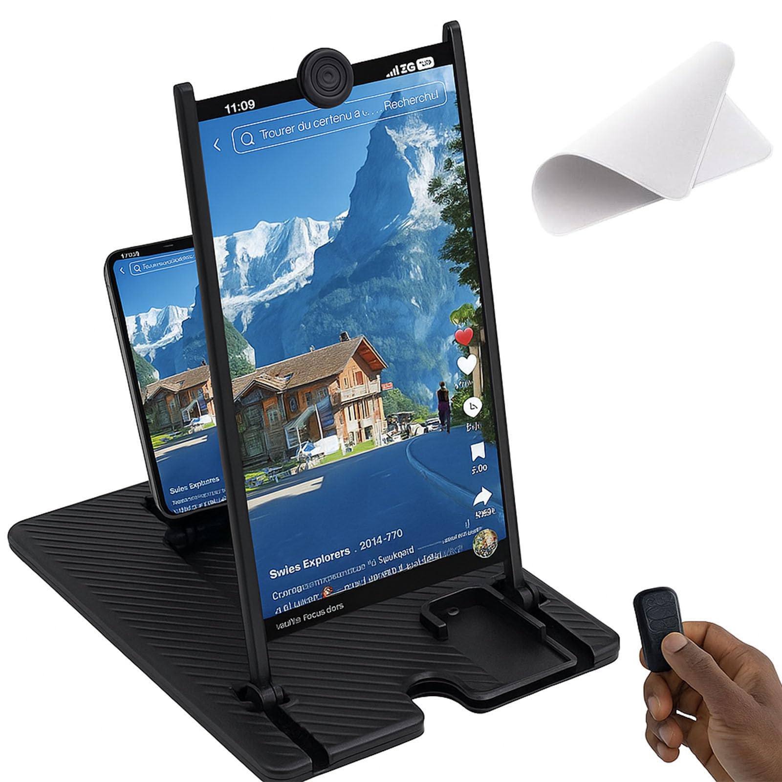 Lupa de pantalla antiluz azul para reducir la fatiga visual al leer en móvil