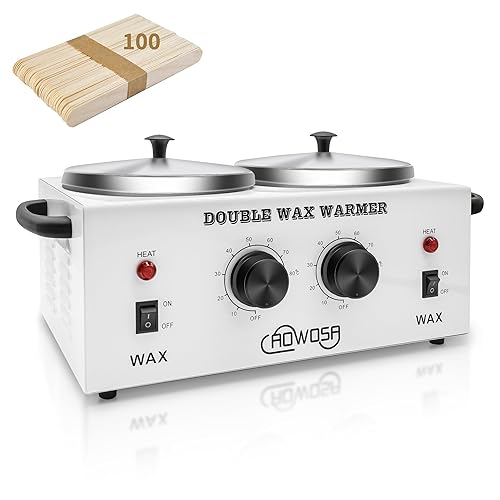Miniatura 1 de Calentador de cera doble profesional eléctrico para depilación de cabello, doble maceta de cera de parafina, cuerpo de piel facial, equipo de salón