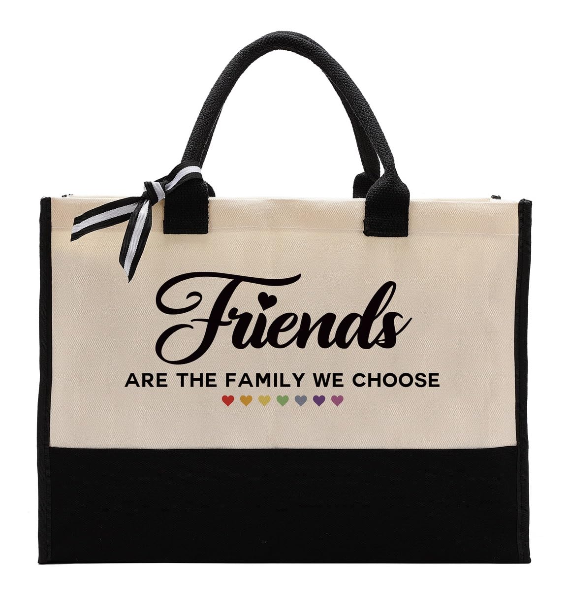 EDCTO Canvas Tote Bag, Cotton Canvas Tote Bag, Best Gifts for Women Friend Her, Friend Birthday Gift, Canvas Bag Gift for Bestie, Canvas Tote Bags for