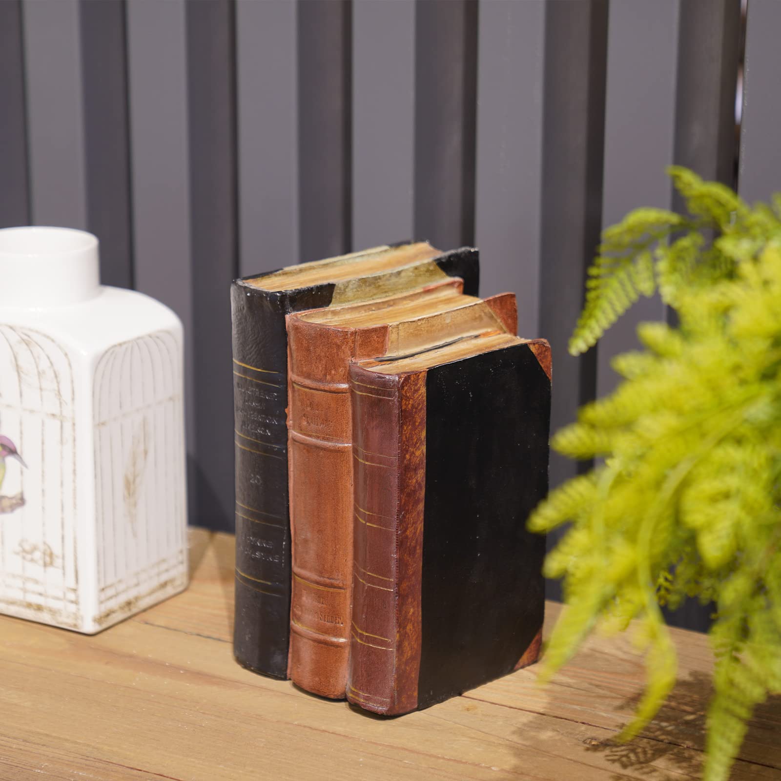 Decorative Books Home Decor Clearance - Resin Retro Classical Fake Books Faux Books Decoration Sets Gift for Men Coffee Table Shelf Decor for Living Room 5.5 * 4.5 * 7.5 Inch Guichifun