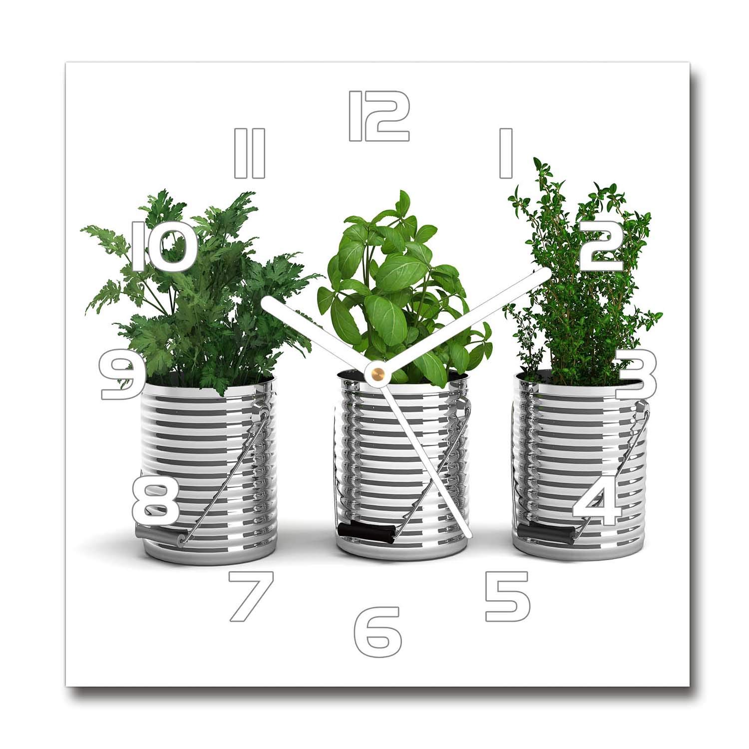 Horloge 60x60cm en verre Tulup silencieuse pour stopper le tic-tac du salon