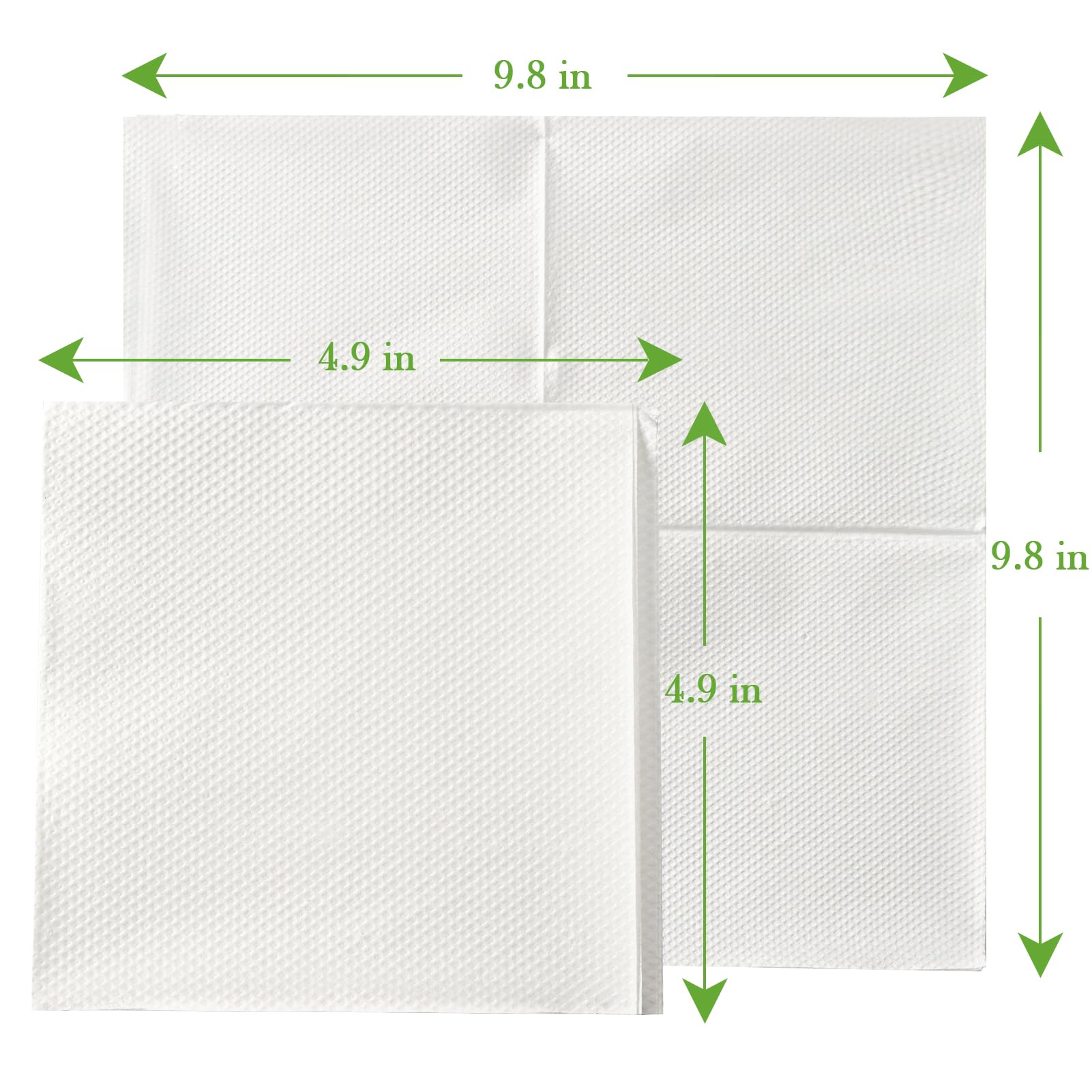 ECOLipak Servilletas de almuerzo a granel, 1000 servilletas de papel para uso diario, plegadas de 4.9 x 4.9 pulgadas, 2 capas suaves y absorbentes para cenas, reuniones, bares, restaurantes (9.8 x 9.8