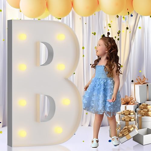 imprsv Letras de marquesina de 3 pies, letras moasaicas de marquesina iluminadas para decoración de cumpleaños, boda, compromiso, fiesta, kit de