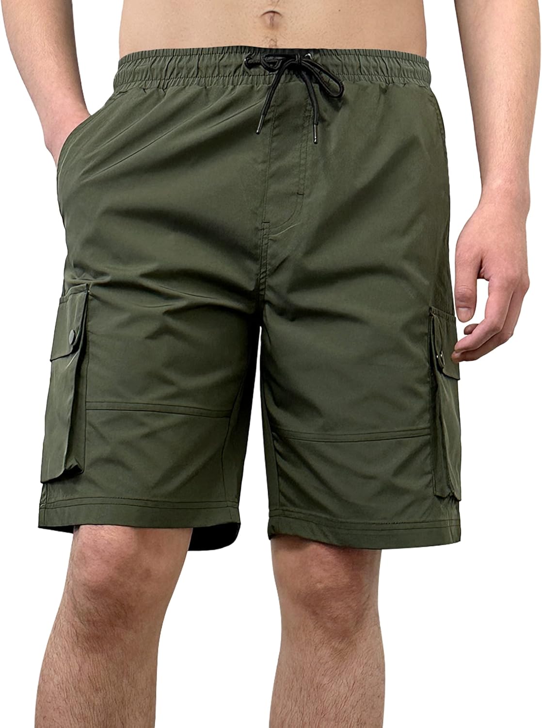 Southpole Mens Quick Dry Track Cargo Shorts, Inseam 9″, Lightweight, Water Resistant