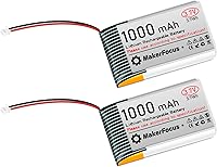 Vista 9 de MakerFocus 4pcs 3.7V batería recargable de litio JST1.25 conector 2pin, 952540 3.7V 1000mAh batería con placa de protección y cinta de goma aislada