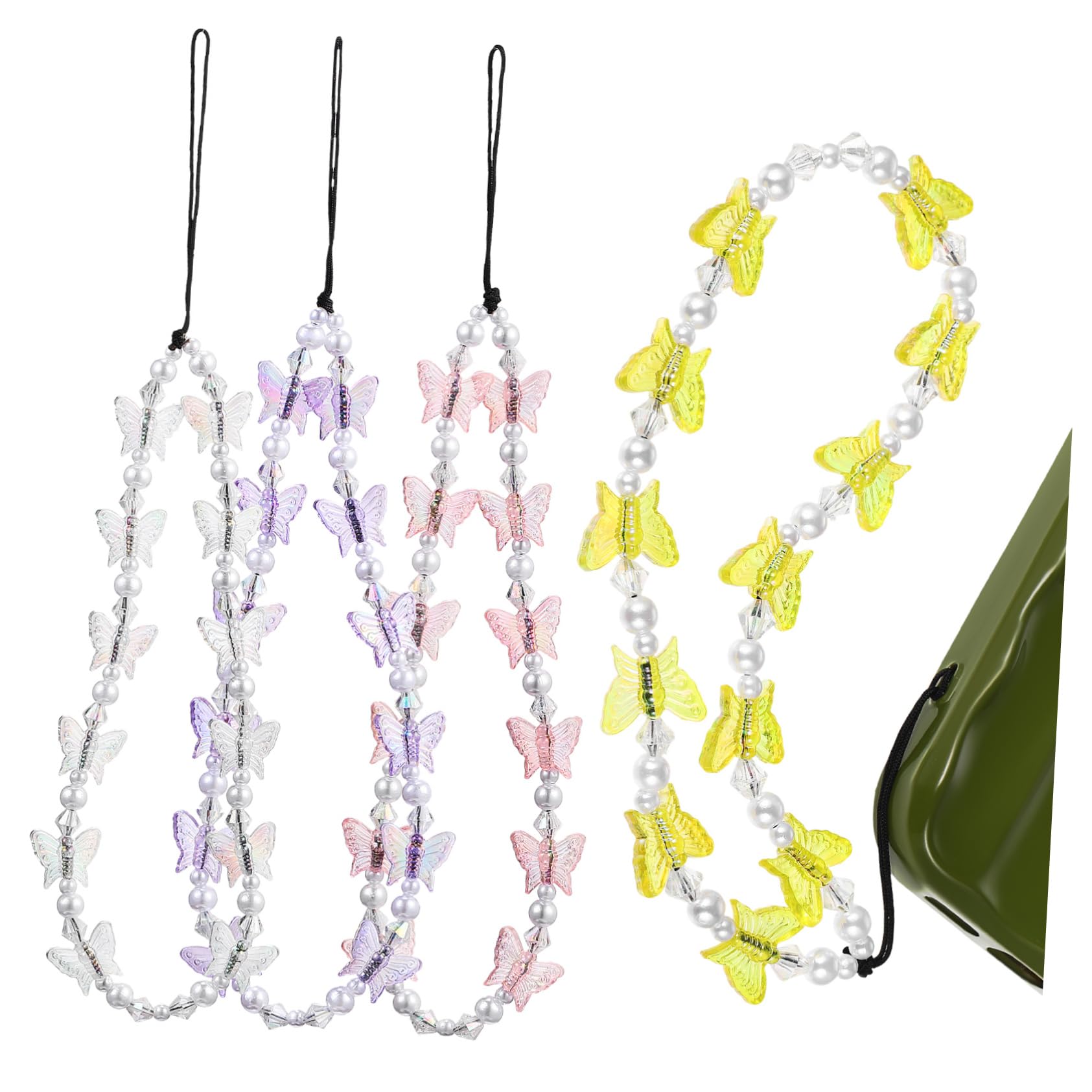 Correa Para Teléfono Móvil Abalorios De Colores Accesorio Y Decorativo Para Colgar Mochilas Llaveros 4 Piezas X 4