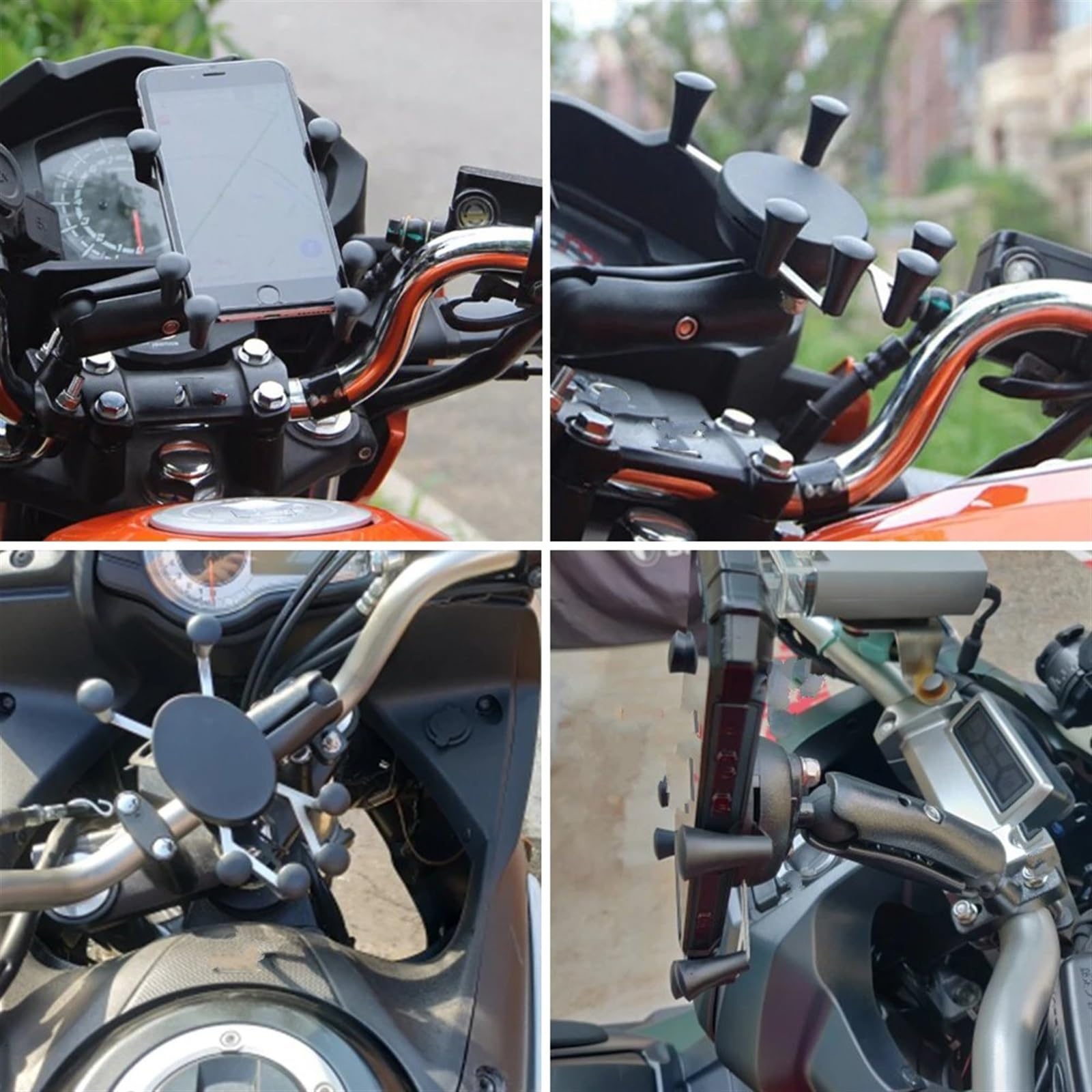 FFOCCO Manubrio Porta Cellulare Moto Per 7+ 6s Per Telefono Da 3,5-6 Pollici Supporto Per Telefono Per Moto Supporto Per Manubrio Per Supporto Per Smartphone Cellulare Porta Cellulare Bici