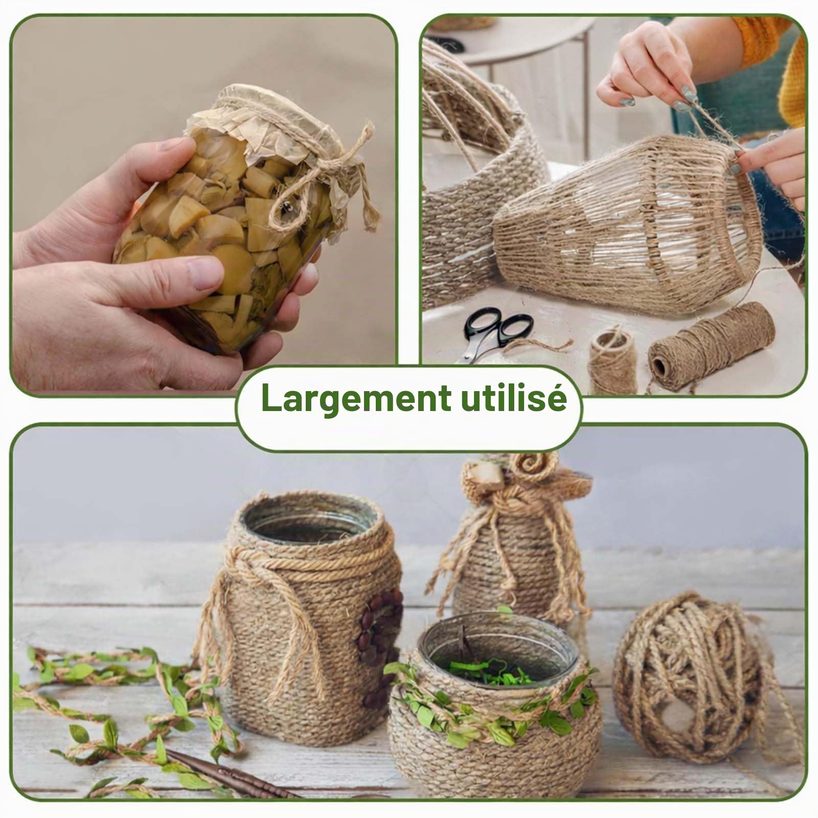 Corde Arbre à Chat 6 mm x 60 m, 2 Pièces Corde pour Arbre à Chat, Corde à Griffer, Corde en Sisal pour Arbre à Chat, Naturel Corde Sisal, pour Réparation et Remplacement, Bricolage, Jardinage