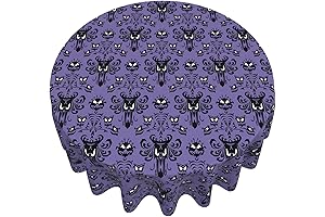 Decorative Haunted Mansion Round Tablecloth