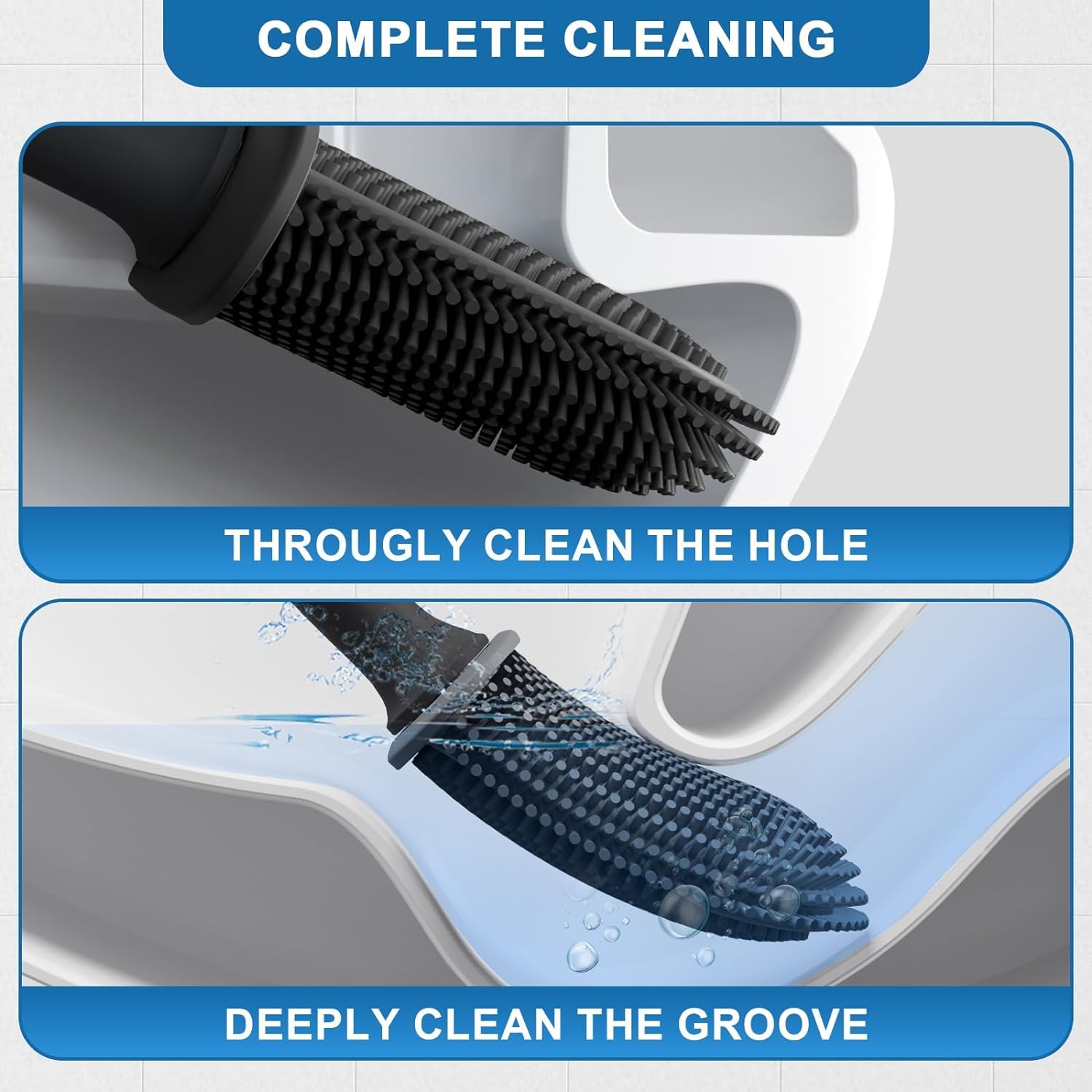Scopino per WC in silicone Ulisem, Scopino per WC in silicone da parete