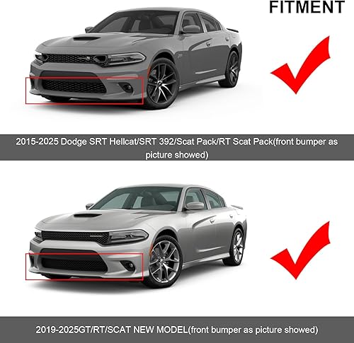 Miniatura 6 de Protector de parachoques delantero para modelos Dodge Charger Scat PackSRT 2015-2023 2024 y modelos GTRTSCAT 2019-2023 2024