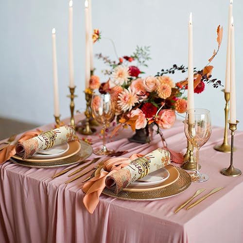 Miniatura 7 de Lincia 100 servilletas de otoño para despedida de soltera, toallas de papel desechables de otoño para invitados de otoño, para bodas, cosecha,