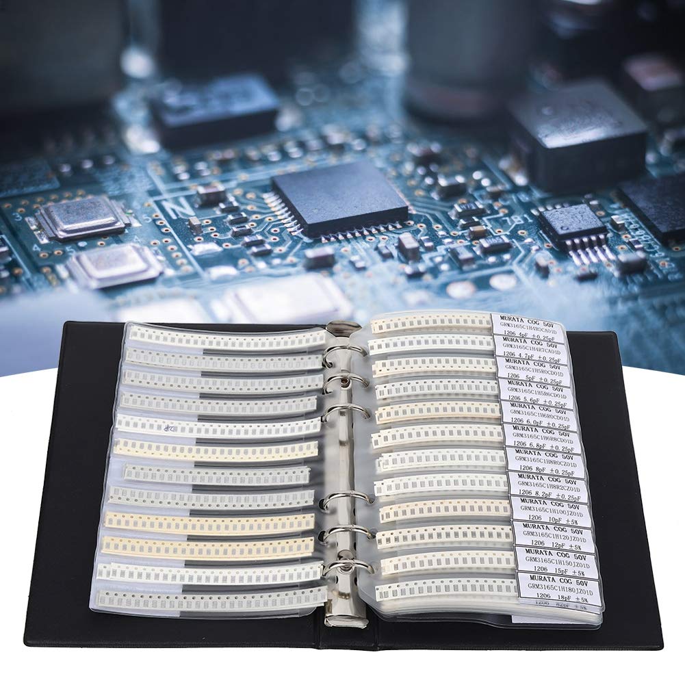1206 Valore 80 Kit condensatori, resistore Cartella assortita, resistore Combo Kit campionario Organizer campionario Componenti elettronici, componenti elettronici