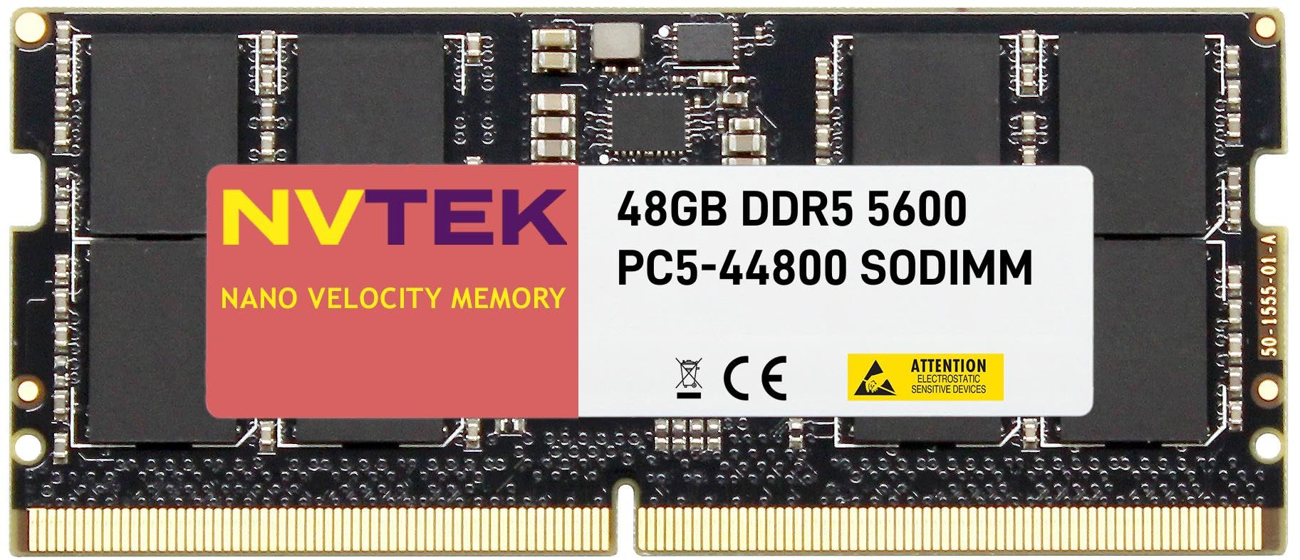 NVTEK 48GB (1X48GB) DDR5 5600MHz PC5-44800 2Rx8 1.1V CL46 262-PIN