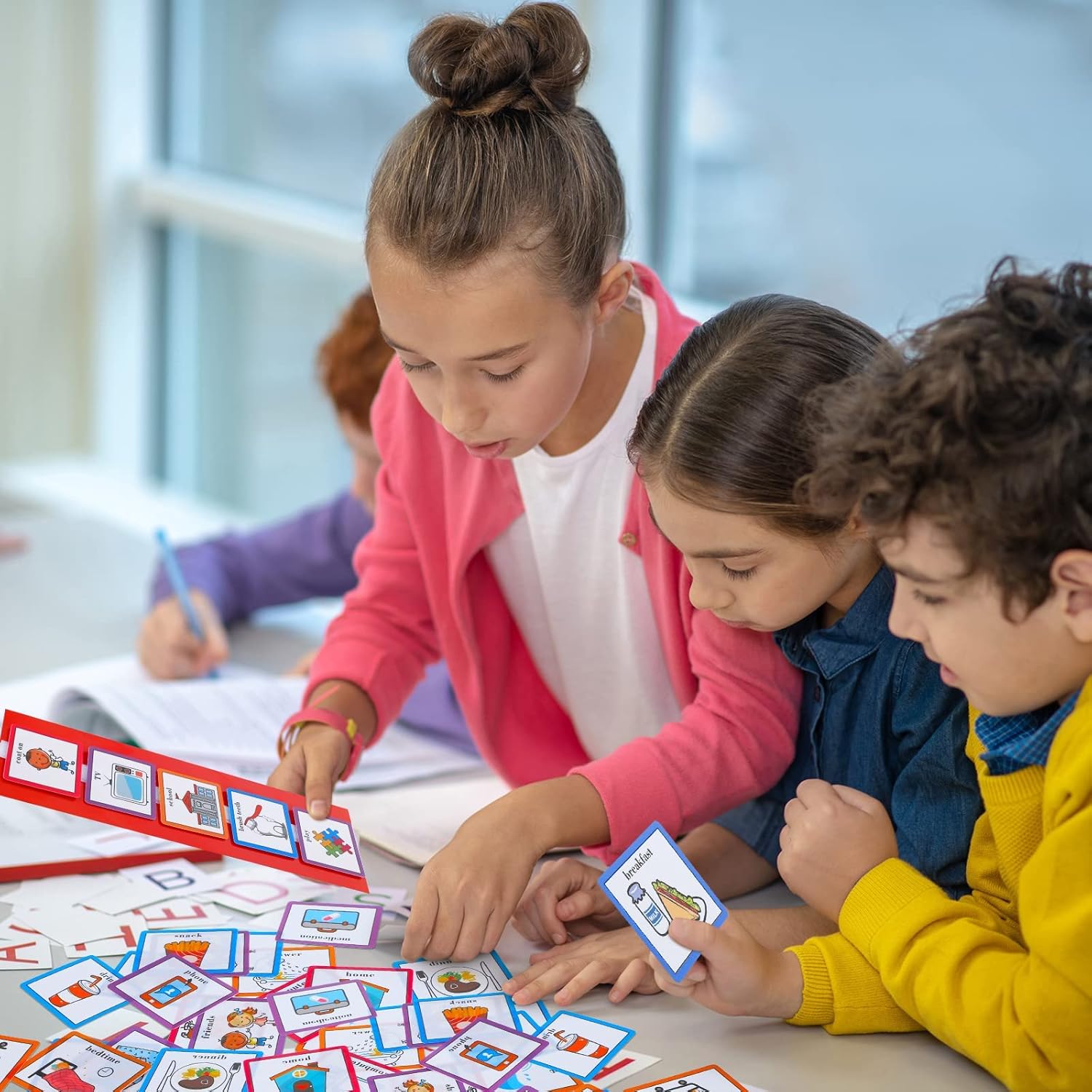 35 Pieces Visual Schedule Cards Routine Cards Home Chore Chart Routine Cards Autism Learning Materials with 35 Pieces Hook and Loop Dots for Kids, Classroom School (Red, Cute Style) : Office Products
