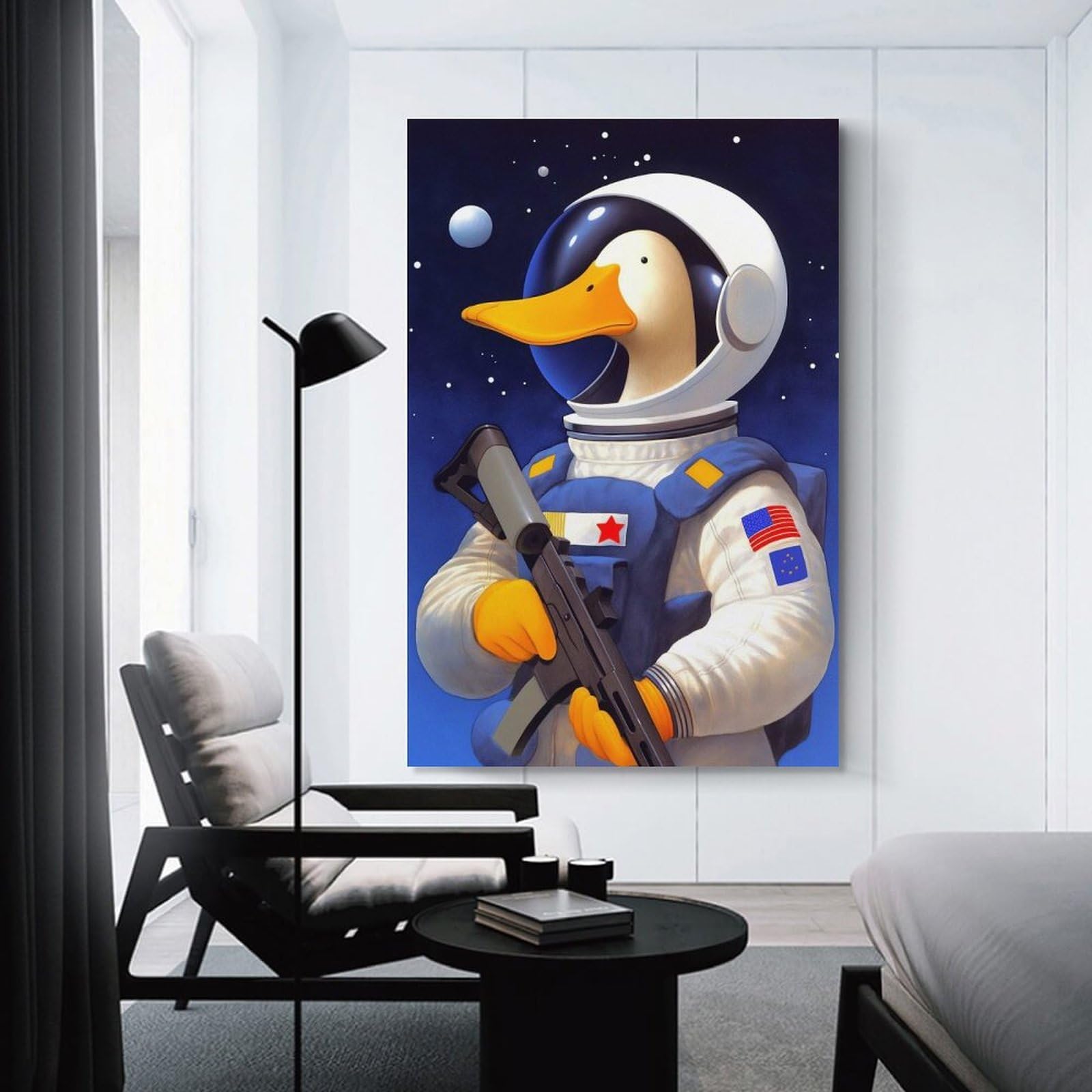 Junmoney Quack Attack Hanging Wall Art, 20x30inch(50x75cm), for Bedroom Walls, Guest Spaces Or Lounges, An Easy Wall Refresh for Bedrooms