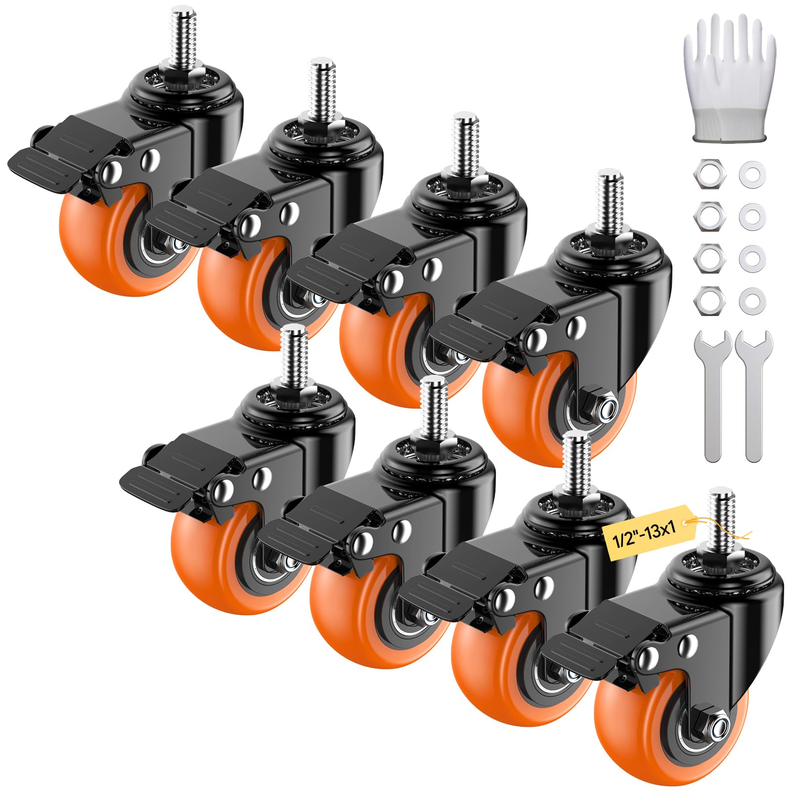 Heavy Duty Stem Casters - 2000lbs Load Capacity -11 Heavy Duty Stem Casters - 2000lbs Load Capacity -11