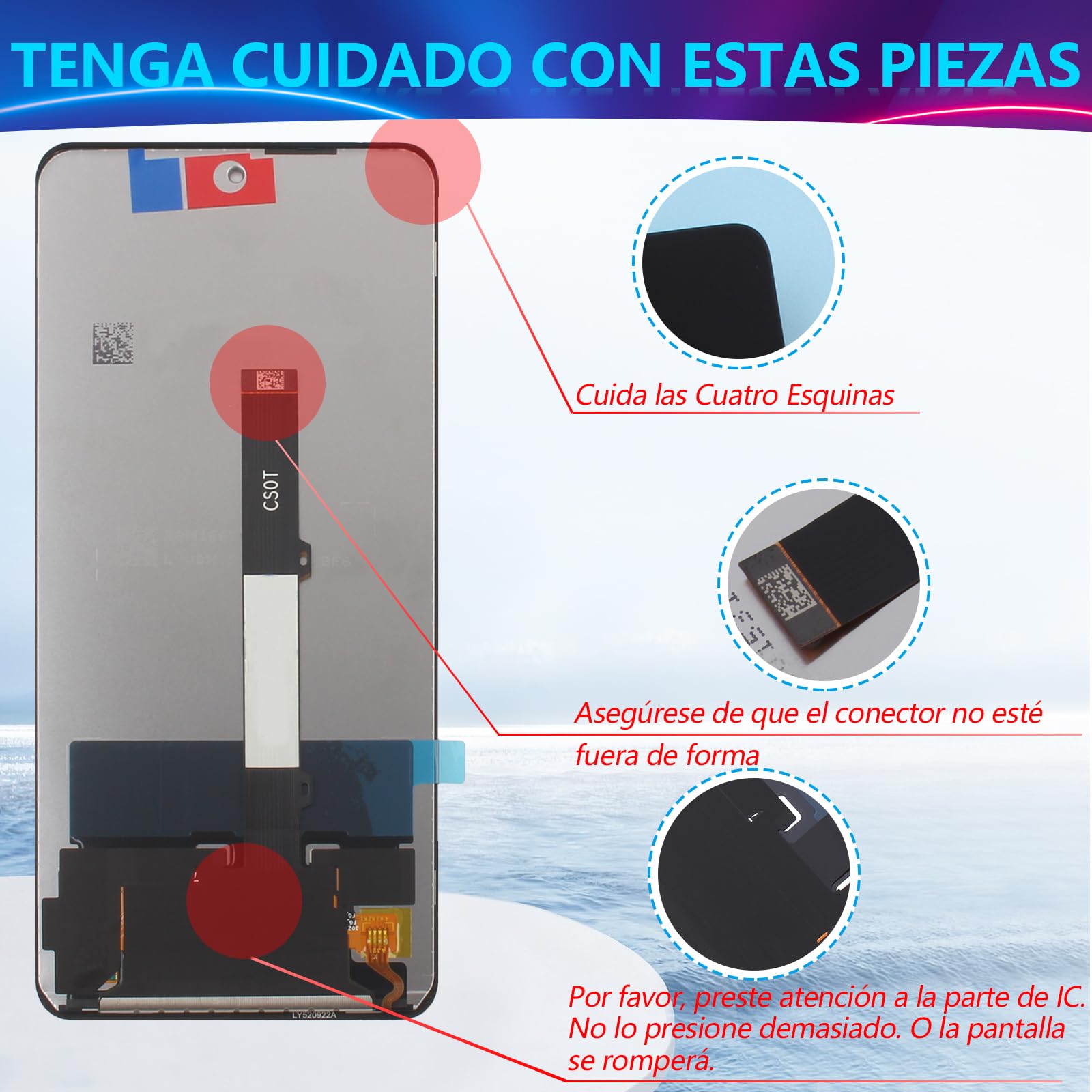 RongZy para Xiaomi Poco X3/Poco X3 Pro/Poco X3 NFC LCD+Pantalla Táctil Digitalizador Asamblea Reemplazo +Reparación Herramientas(6.67'')