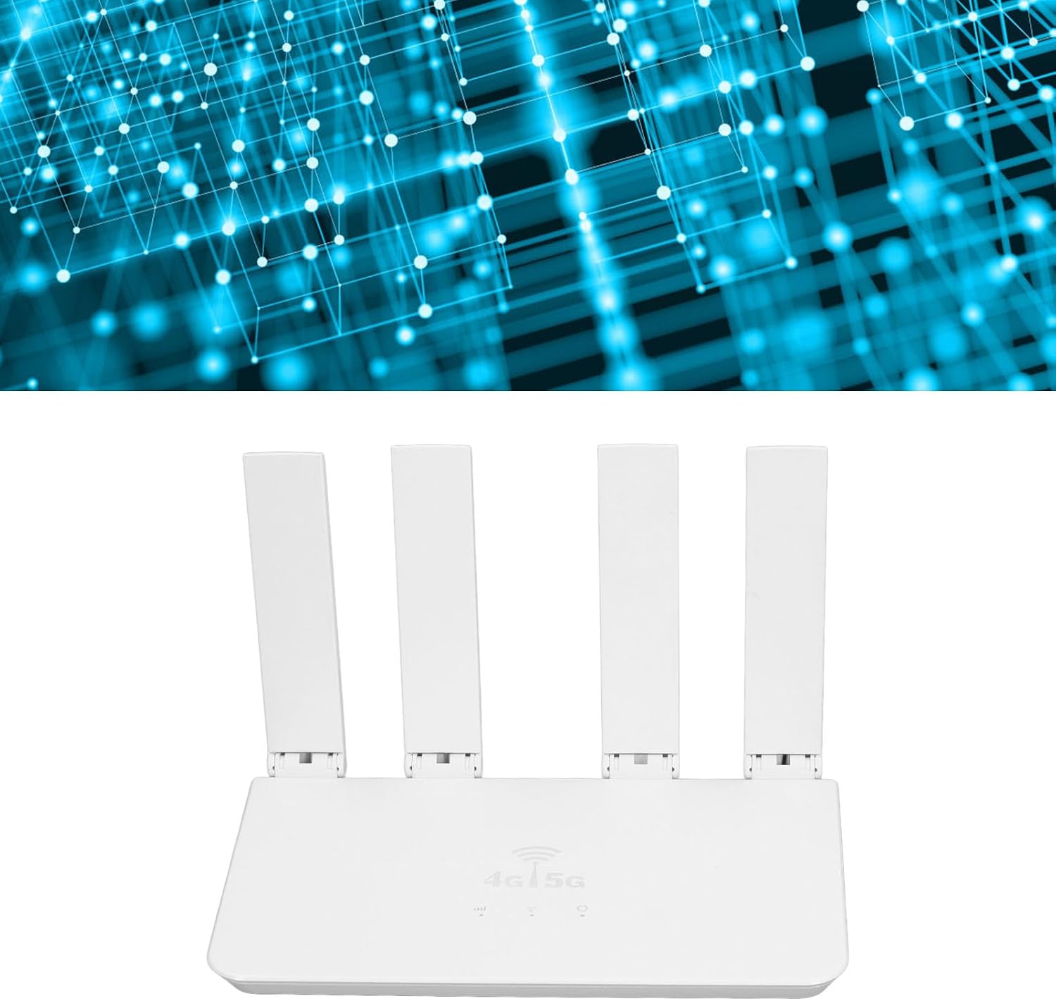 POCREATION 4G LTE WiFi Router, Unlocked Mobile Hotspot Wireless Internet Router with 4 High Gain Antennas and SIM Card Slot, for Europe Asia Home Office Use (US Plug)