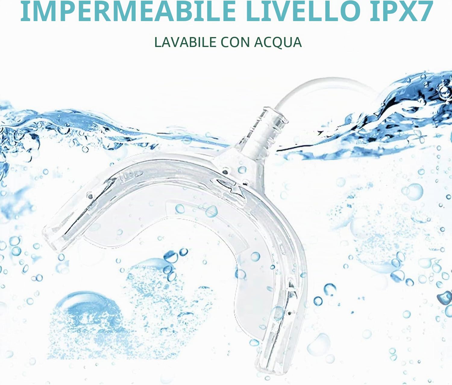 Terapia a luce rossa per gengive, luce parodontale a 32 LED, sollievo dal mal di denti, gengive sanguinanti, luce rossa per la salute delle gengive, con adattatori per USB/C, iPhone e Android