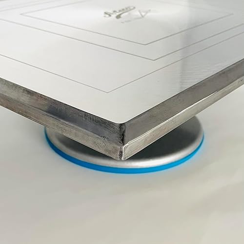 Miniatura 5 de Ateco 608REVOLVING Cake Decorating soporte, 11" Ronda, apto para uso alimentario de plástico Base & parte superior, #614 - base rectangular con