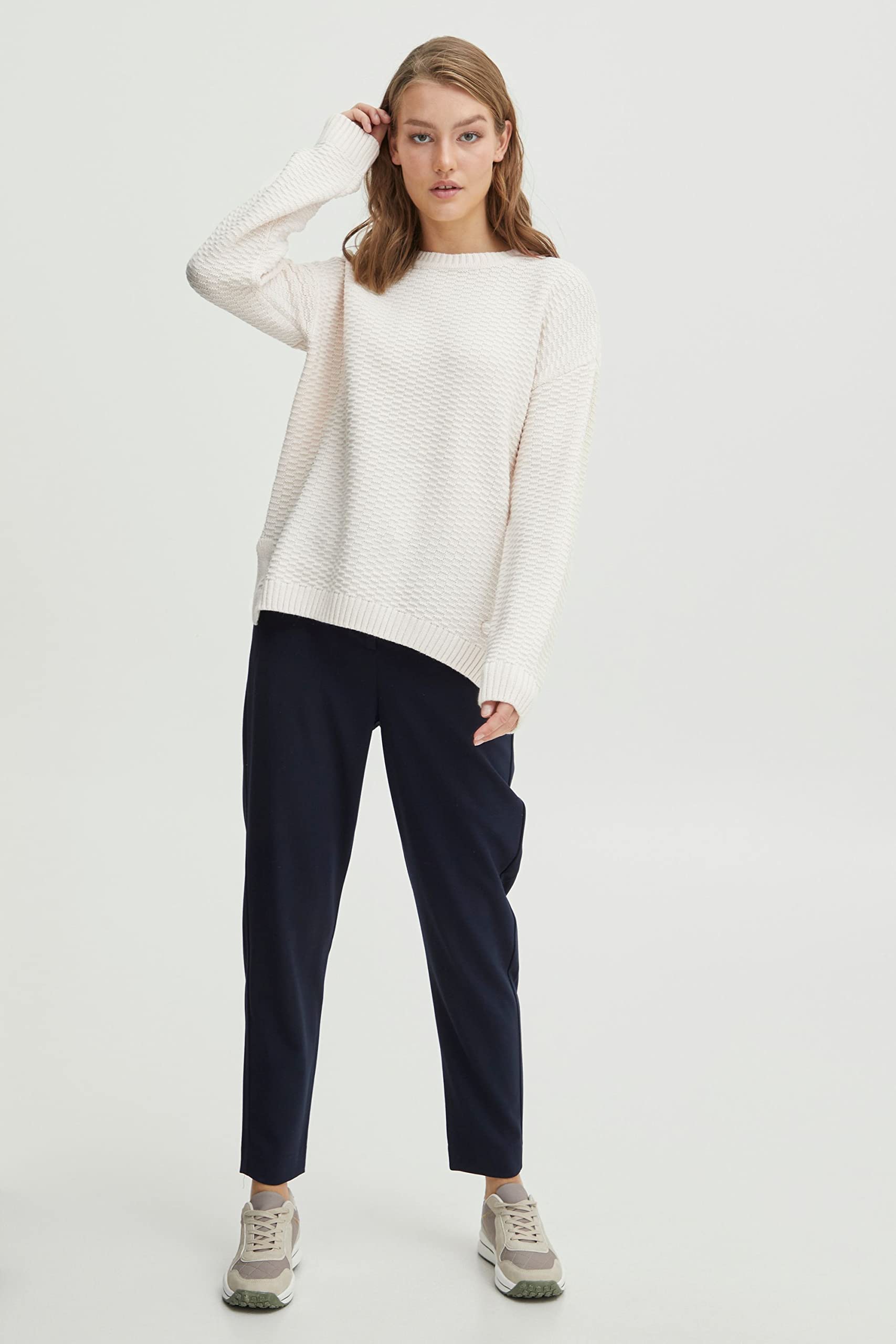 OXMO OXMilla Damen Strickpullover Feinstrick Pullover