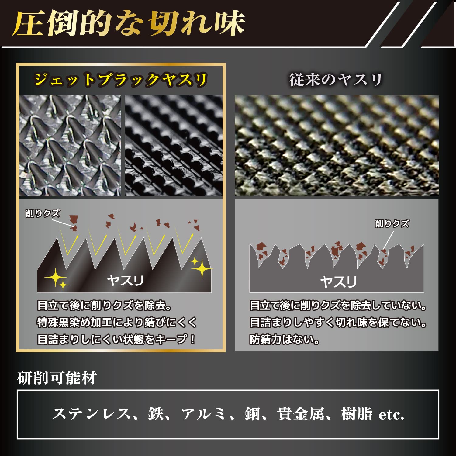 ENGINEER TF-14 Engineer Jet Black File, Medium Eye, Square, Special Black Dyed Specifications