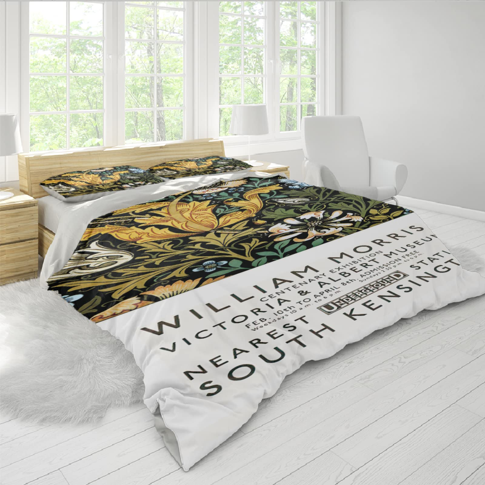 Amazon.com: RIVINE William Morris Duvet Cover Set 3 Pieces Vintage
