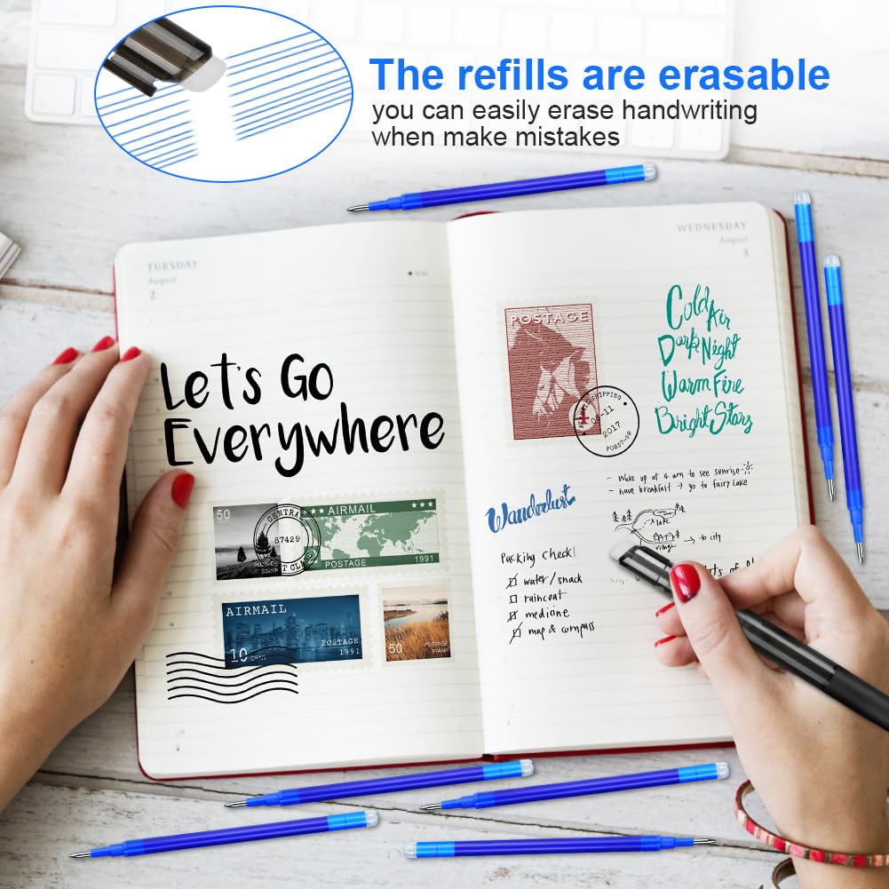 12 Ricariche Penna Gel Cancellabili 0.7mm - Nero, Per Penne A Sfera - Foto 3