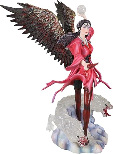 Miniatura 5 de Ebros Gift Anne Stokes Fantasy Art Air Elemental Mago Mago Hechicera Doblando el Viento con Elementales Acrílicos Figura Coleccionista Ángel Hada