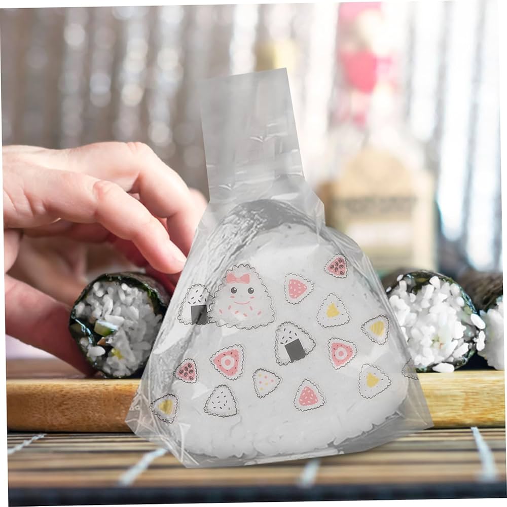 おにぎり様確認用 おにぎりホイル さんかく柄 20cm×4.6m 抗菌 2層構造でべちゃつか
