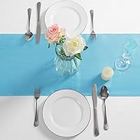 Vista 112 de Manyshofu 12Pcs Satin Orange Table Runner - 12 x 72 Inch Long Size, Party Table Runner Decor Bright & Smooth Wedding Decorations Table Runners for