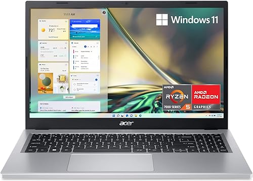 Acer Laptop Aspire 3 A315-24P-R2SC Slim  Pantalla IPS Full HD de 15.6 pulgadas  Procesador AMD Ryzen 5 7520U Quad-Core  Gráficos AMD Radeon  LPDDR5