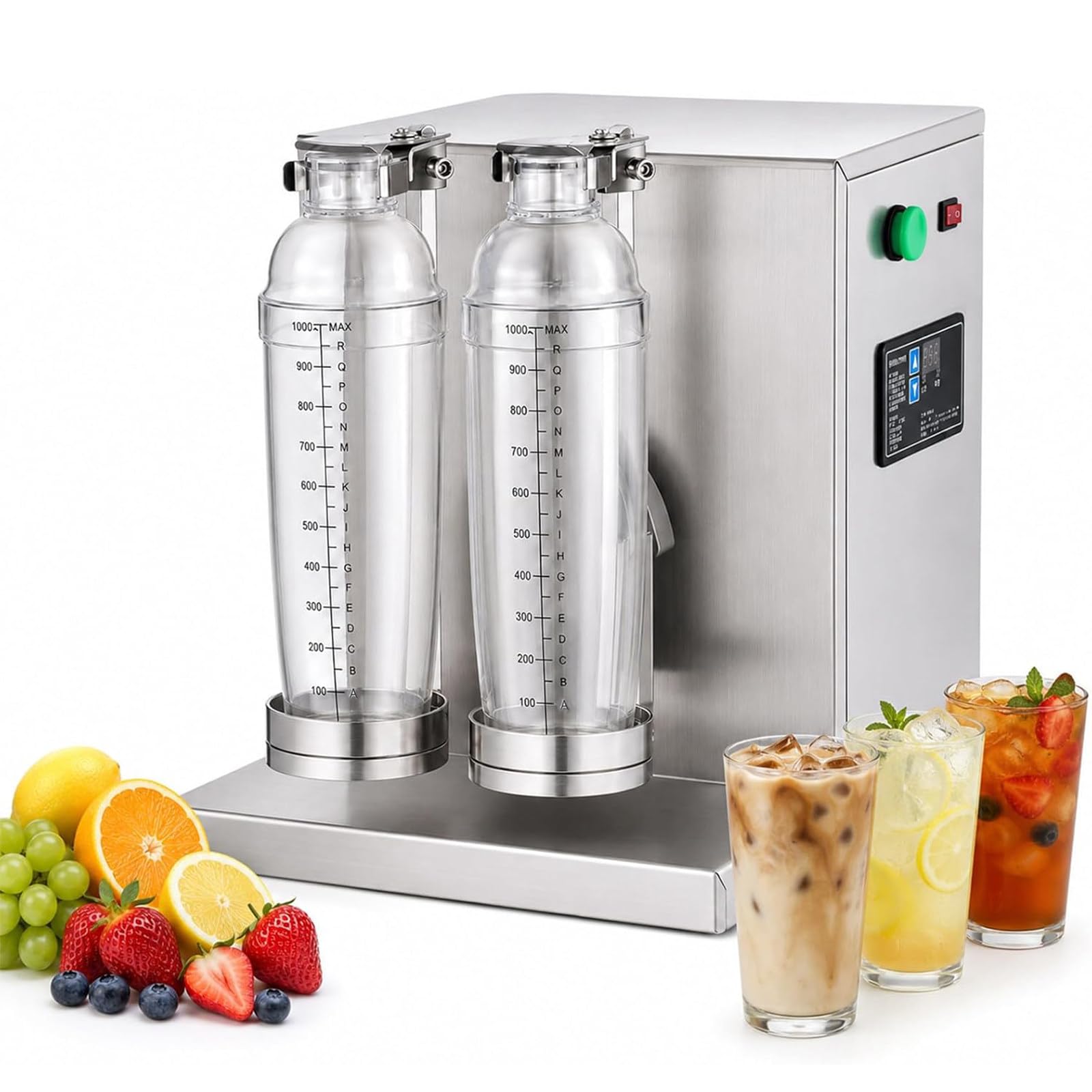 Agitador Automático Bubble Tea con Soportes Ajustables para Vasos